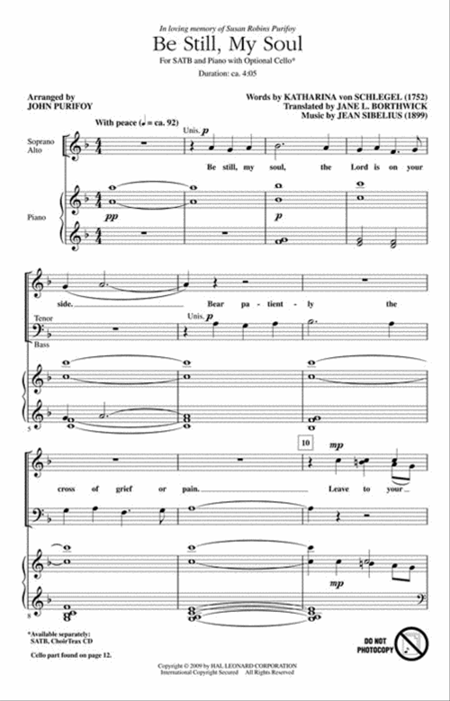 Be Still, My Soul Be Still, My Soul 4-Part scores gallery preview page 2