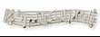 Silver brooch : notes staff