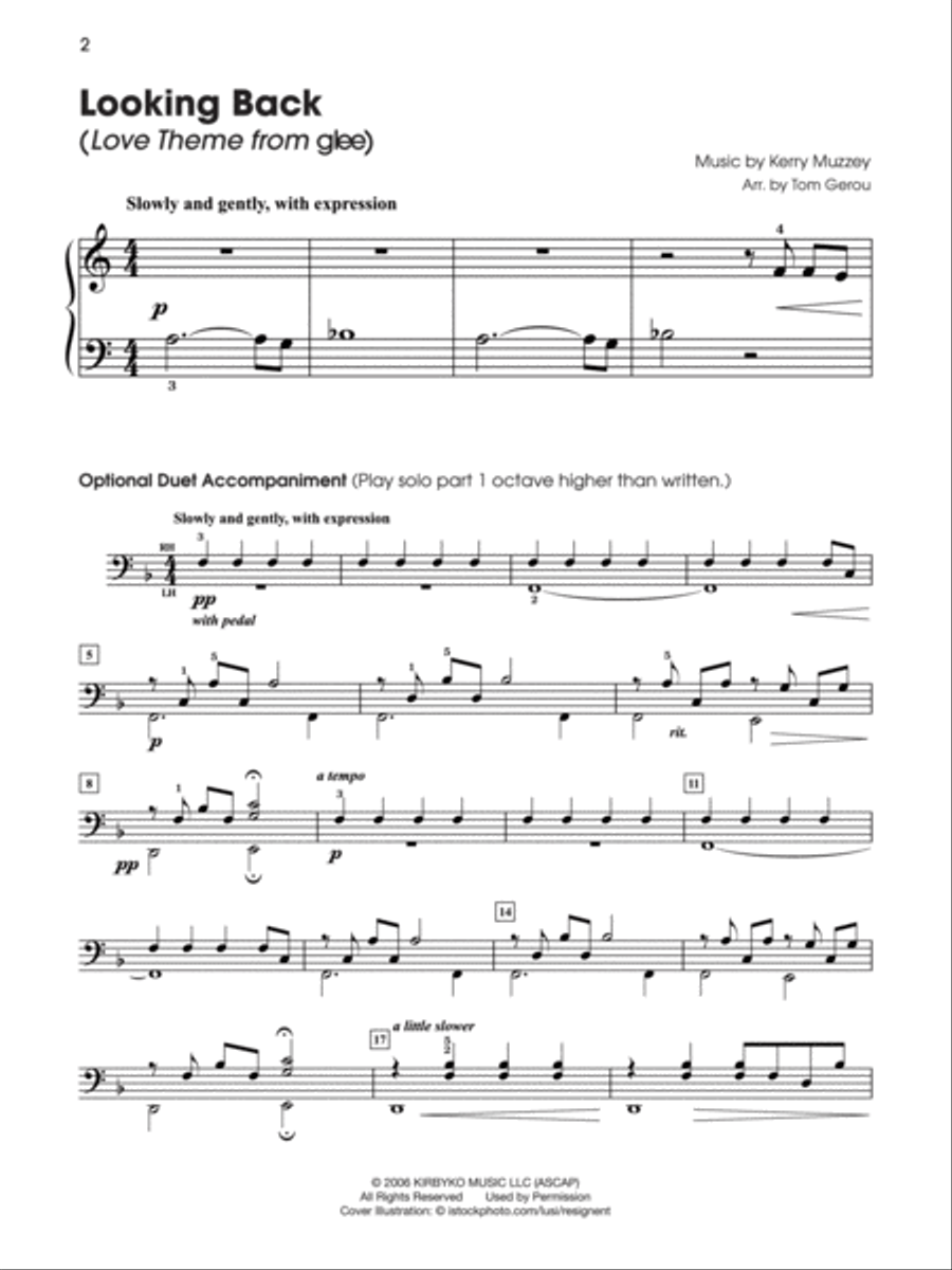 Looking Back (Love Theme from Glee) Easy Piano scores gallery preview page 2