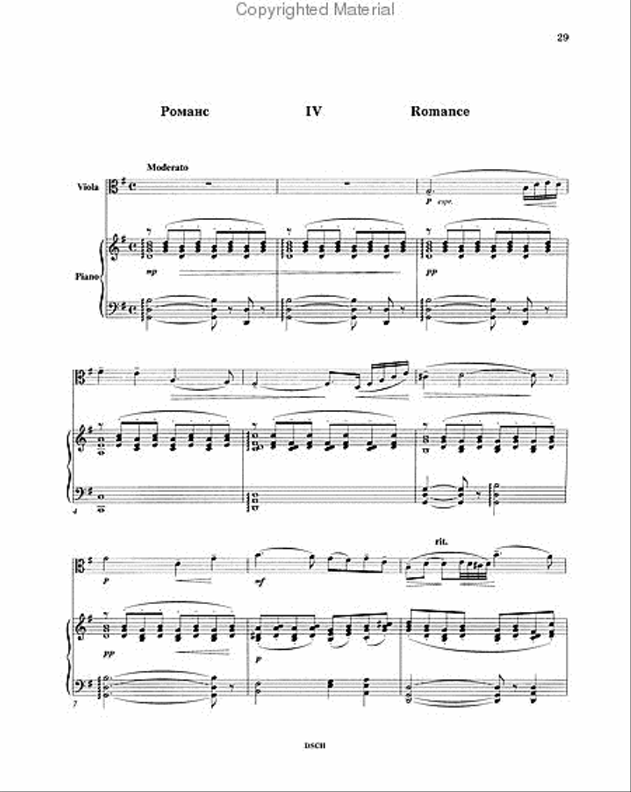 Four Pieces from the Music to the Film The Gadfly Piano Accompaniment scores gallery preview page 3