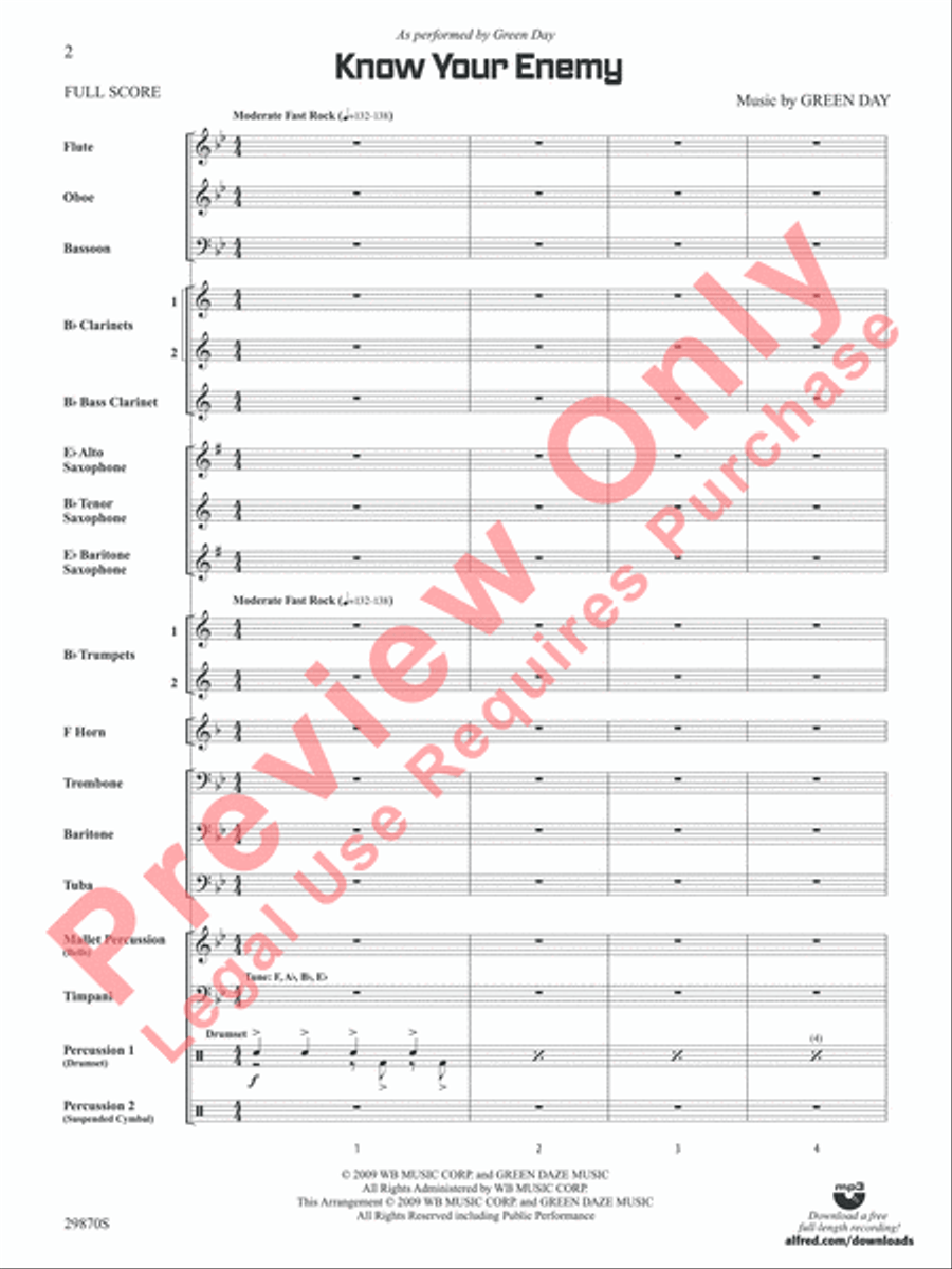 Know Your Enemy Know Your Enemy Concert Band scores gallery preview page 3