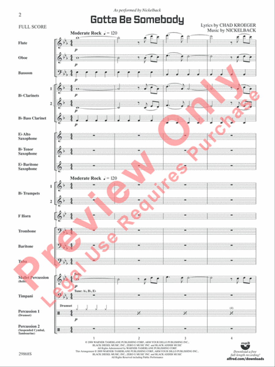 Gotta Be Somebody Gotta Be Somebody Concert Band scores gallery preview page 3