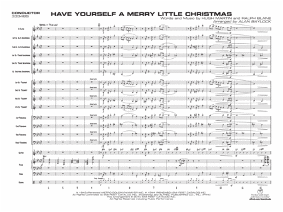 Have Yourself a Merry Little Christmas Jazz Ensemble scores gallery preview page 2