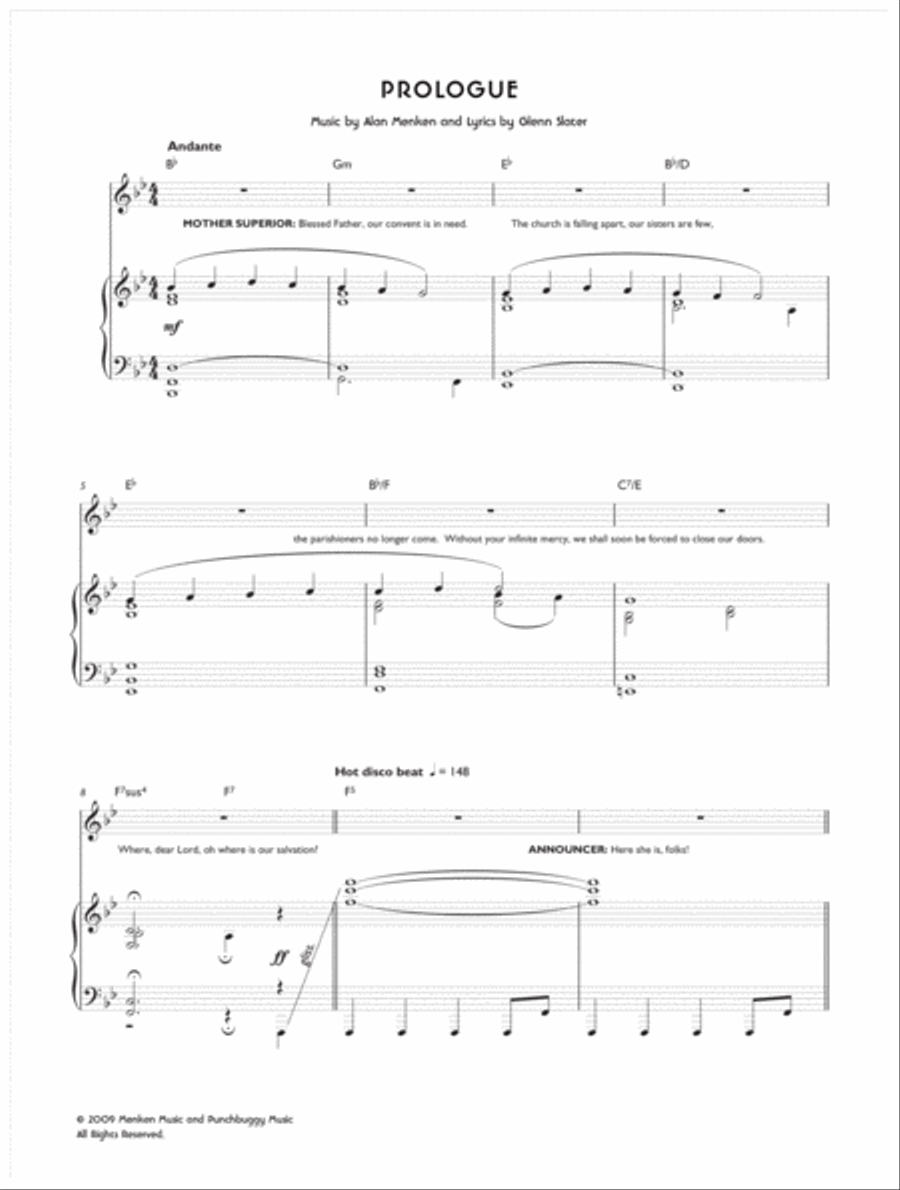 Sister Act -- The Musical Piano, Vocal, Guitar scores gallery preview page 2