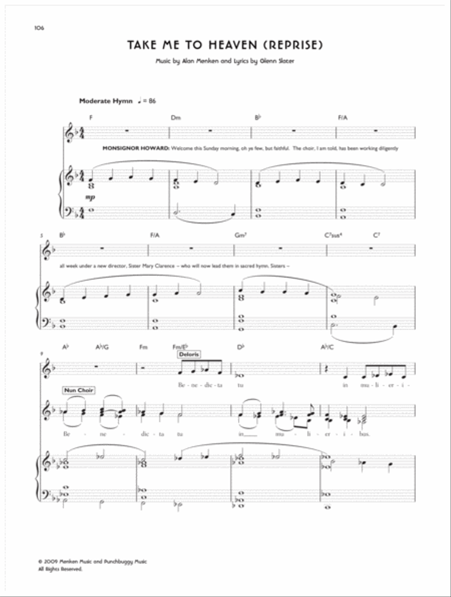 Sister Act -- The Musical Piano, Vocal, Guitar scores gallery preview page 3
