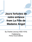 Jours fortunes de notre enfance from La Fille de Madame Angot
