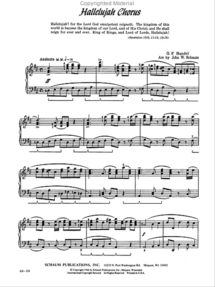 Hallelujah Chorus (from The Messiah) Choir scores gallery preview page 2