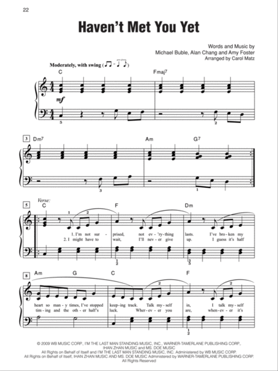 Megahits of 2009 Easy Piano scores gallery preview page 4