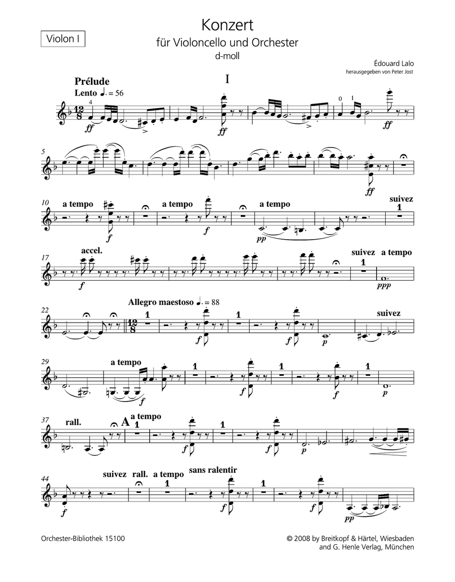 Violoncello Concerto in D minor Orchestra scores gallery preview page 2