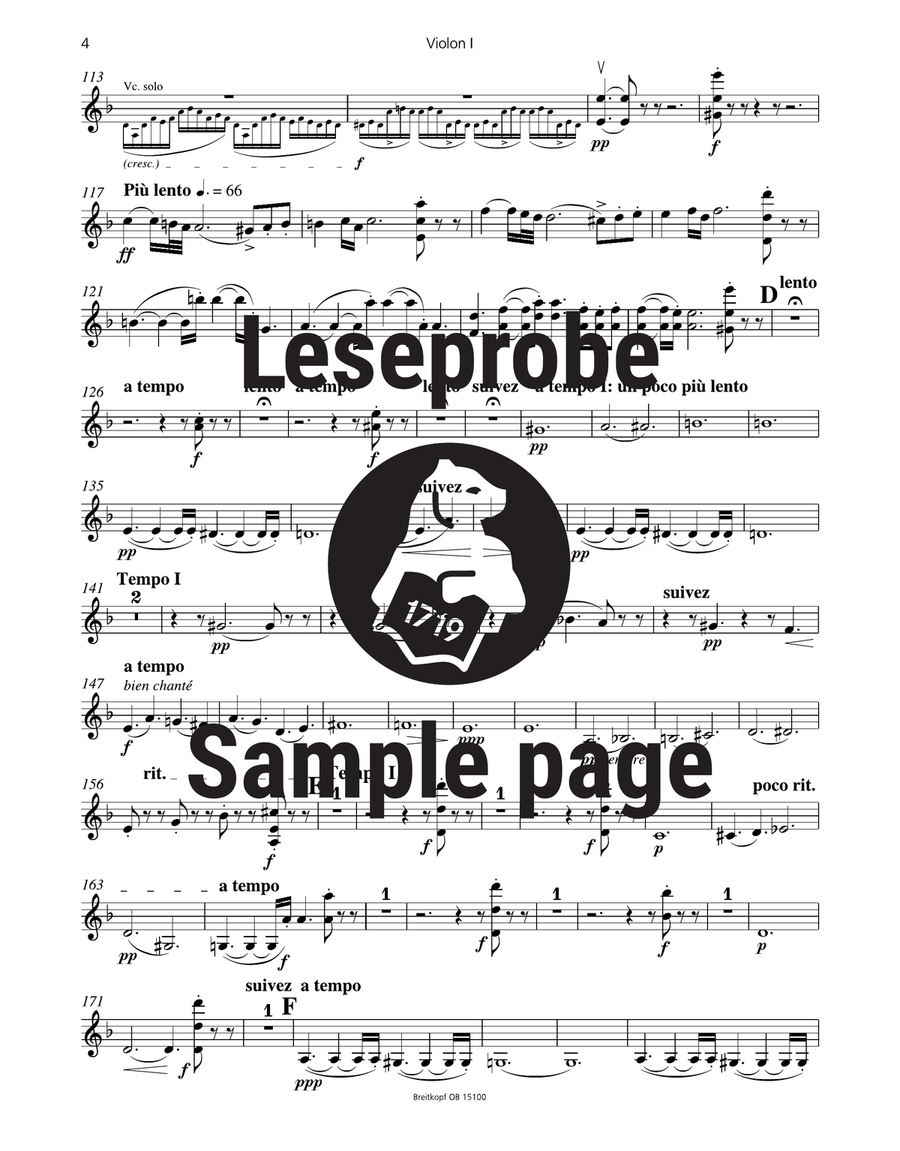 Violoncello Concerto in D minor Orchestra scores gallery preview page 4