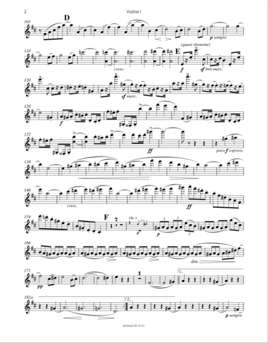 Symphony No. 2 in D major Op. 73 Orchestra scores gallery preview page 3
