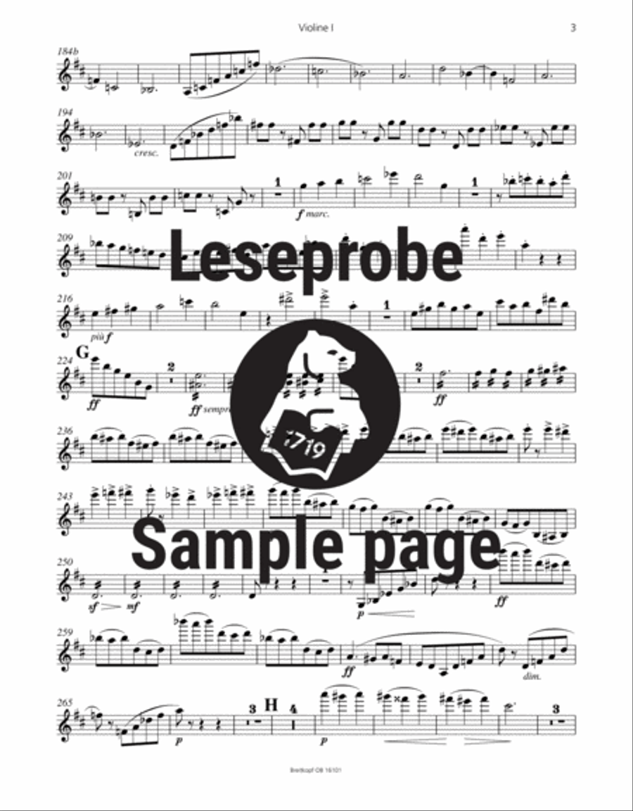 Symphony No. 2 in D major Op. 73 Orchestra scores gallery preview page 4