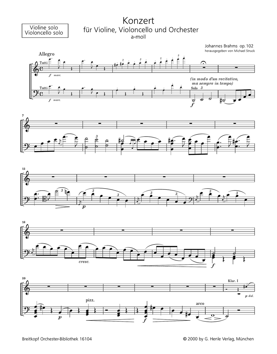 Concerto in A minor Op. 102 Orchestra scores gallery preview page 2