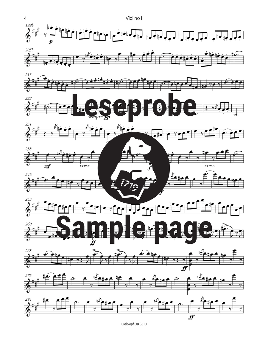 Symphony No. 4 in A major [Op. 90] MWV N 16 (Italian) Orchestra scores gallery preview page 4