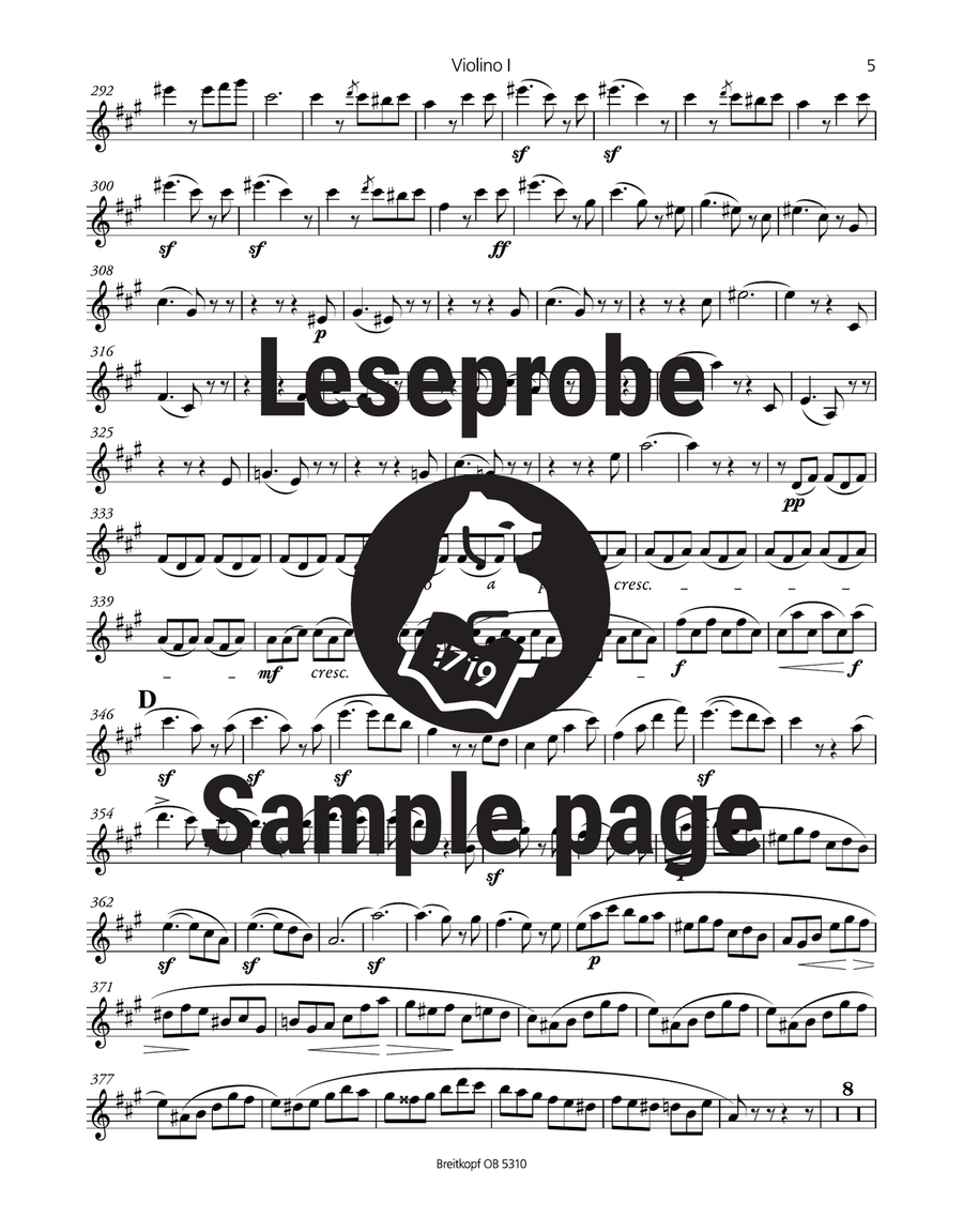 Symphony No. 4 in A major [Op. 90] MWV N 16 (Italian) Orchestra scores gallery preview page 5