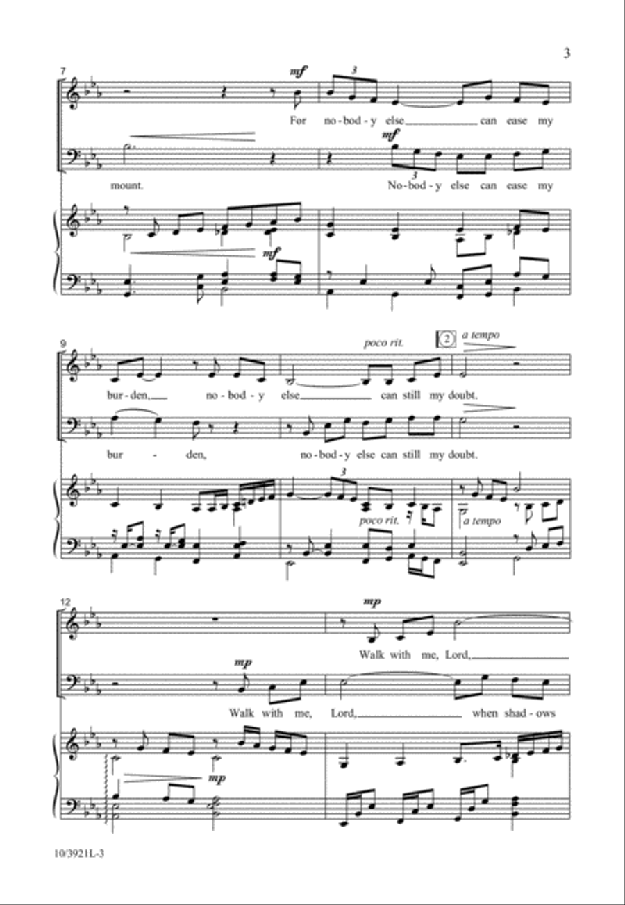 Walk with Me, Lord Walk with Me, Lord 2-Part scores gallery preview page 4