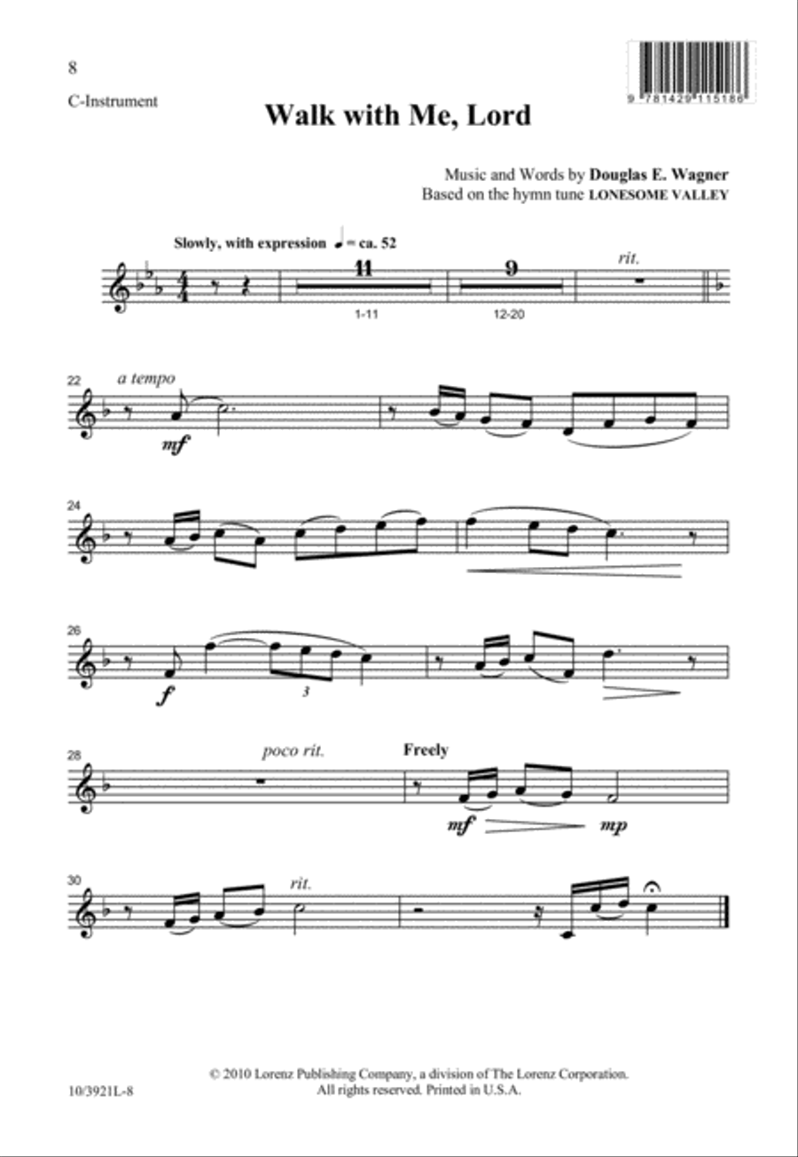 Walk with Me, Lord Walk with Me, Lord 2-Part scores gallery preview page 9