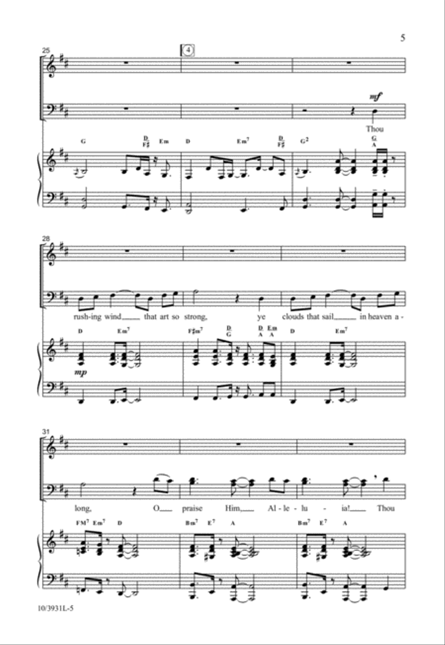 All Creatures of Our God and King 4-Part scores gallery preview page 6