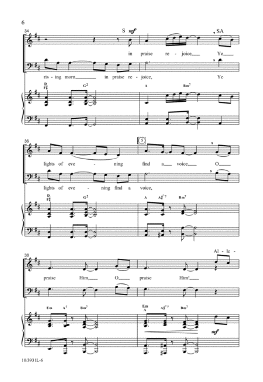 All Creatures of Our God and King 4-Part scores gallery preview page 7