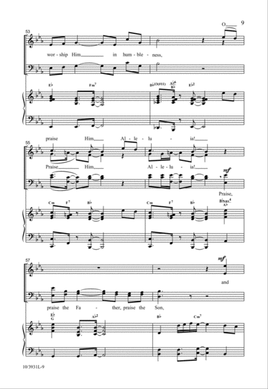 All Creatures of Our God and King 4-Part scores gallery preview page 10