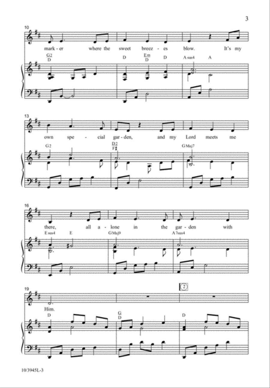 In the Garden with Him In the Garden with Him 4-Part scores gallery preview page 4