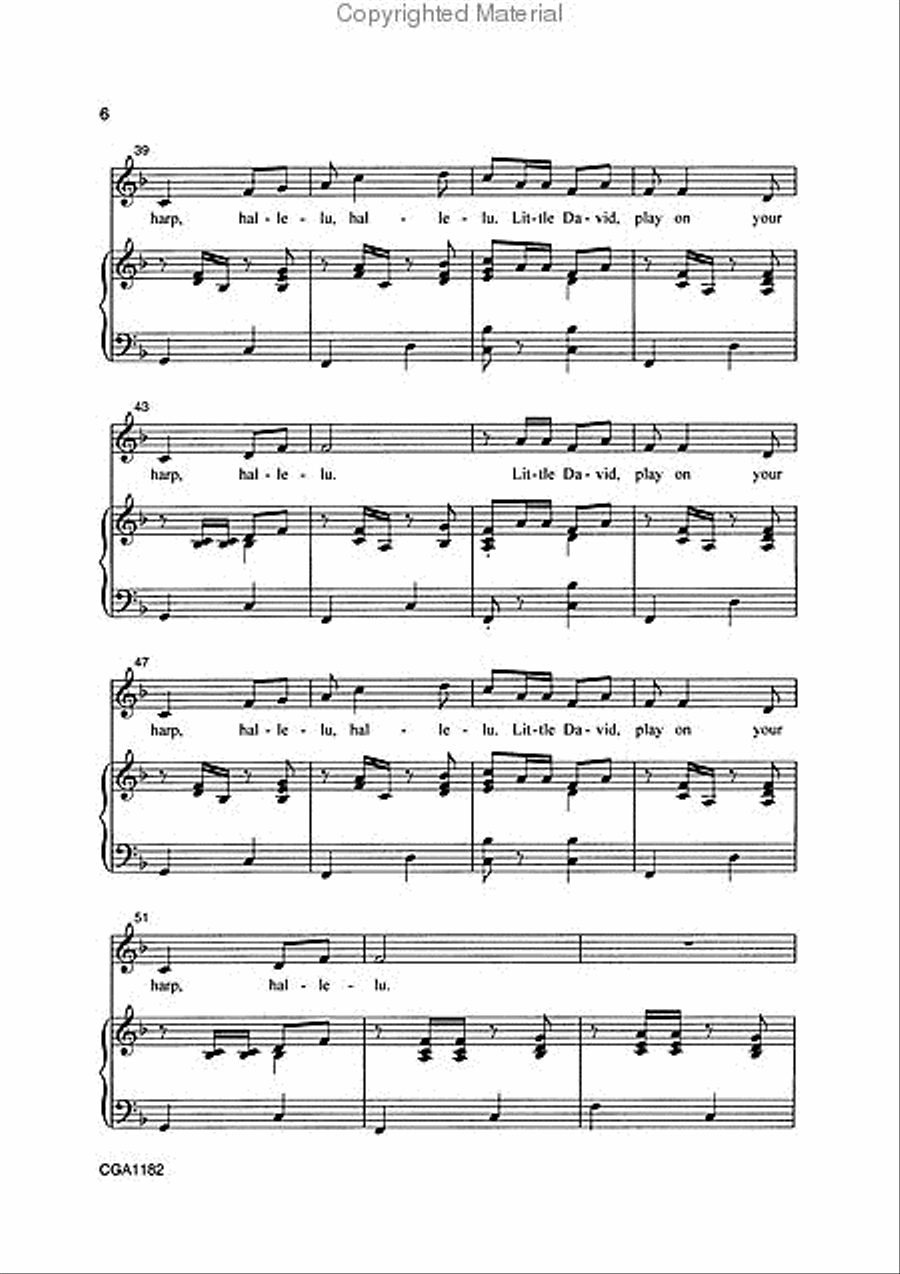 Little David, Play on Your Harp Unison Choir scores gallery preview page 3