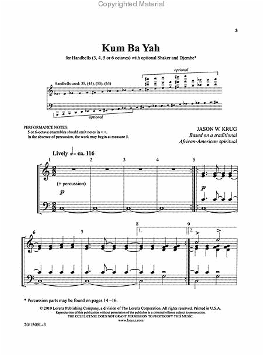 Kum Ba Yah 5-Octaves scores gallery preview page 2