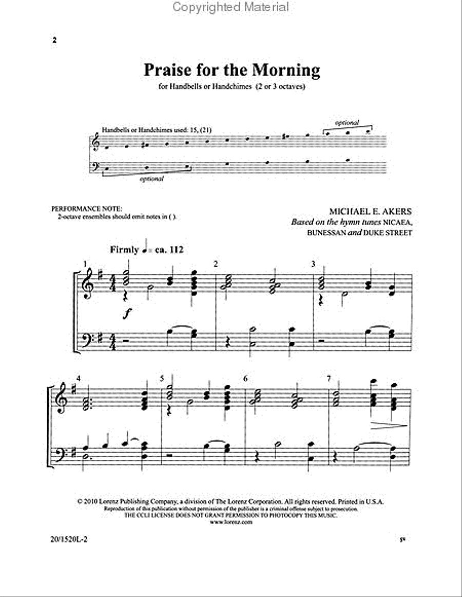 Praise for the Morning 3-Octaves scores gallery preview page 2
