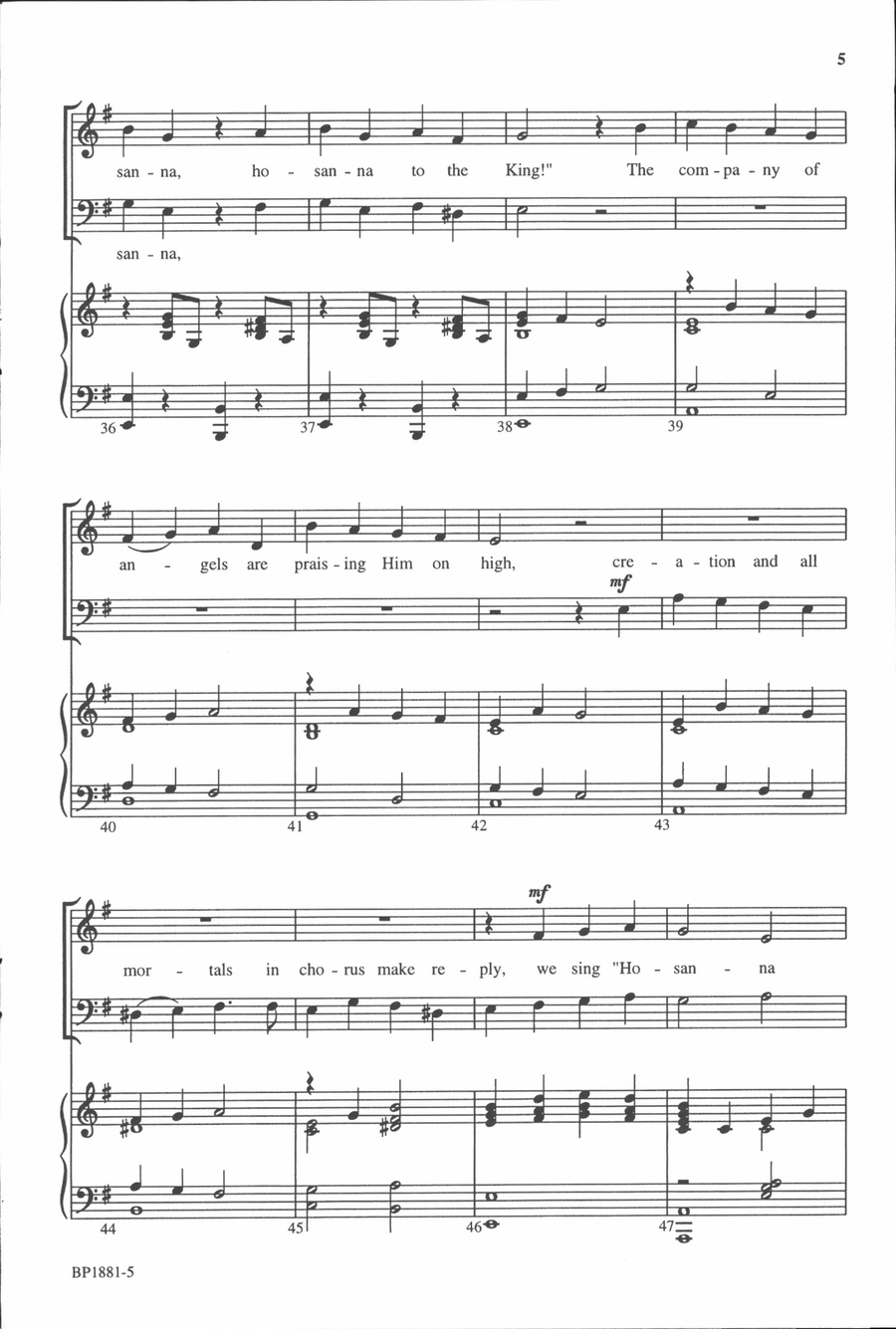 Hosanna to Our King! Hosanna to Our King! 4-Part scores gallery preview page 5