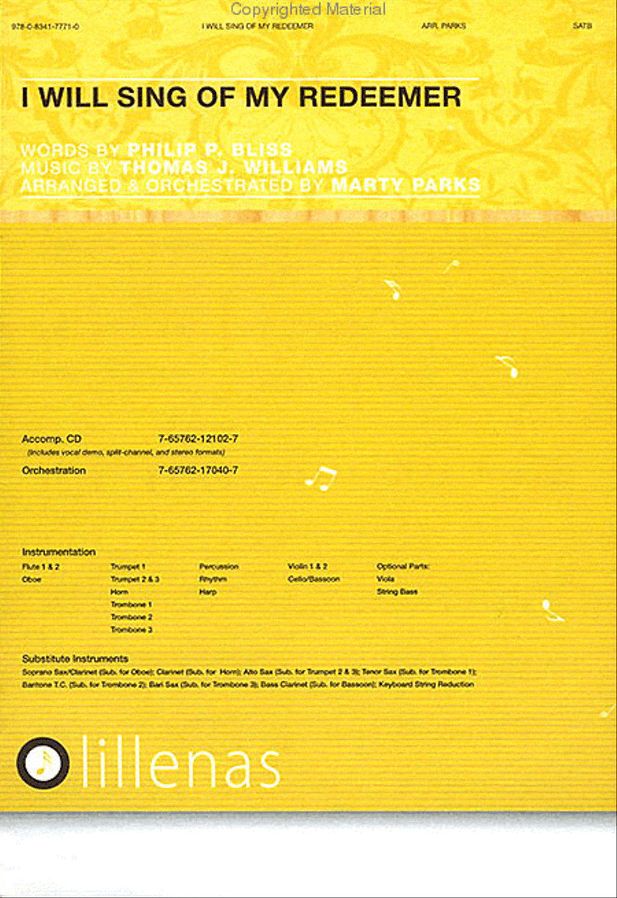 I Will Sing of My Redeemer (Anthem) 4-Part scores gallery preview page 2