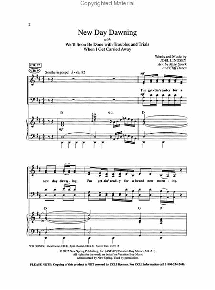 New Day Dawning (Anthem) 4-Part scores gallery preview page 3