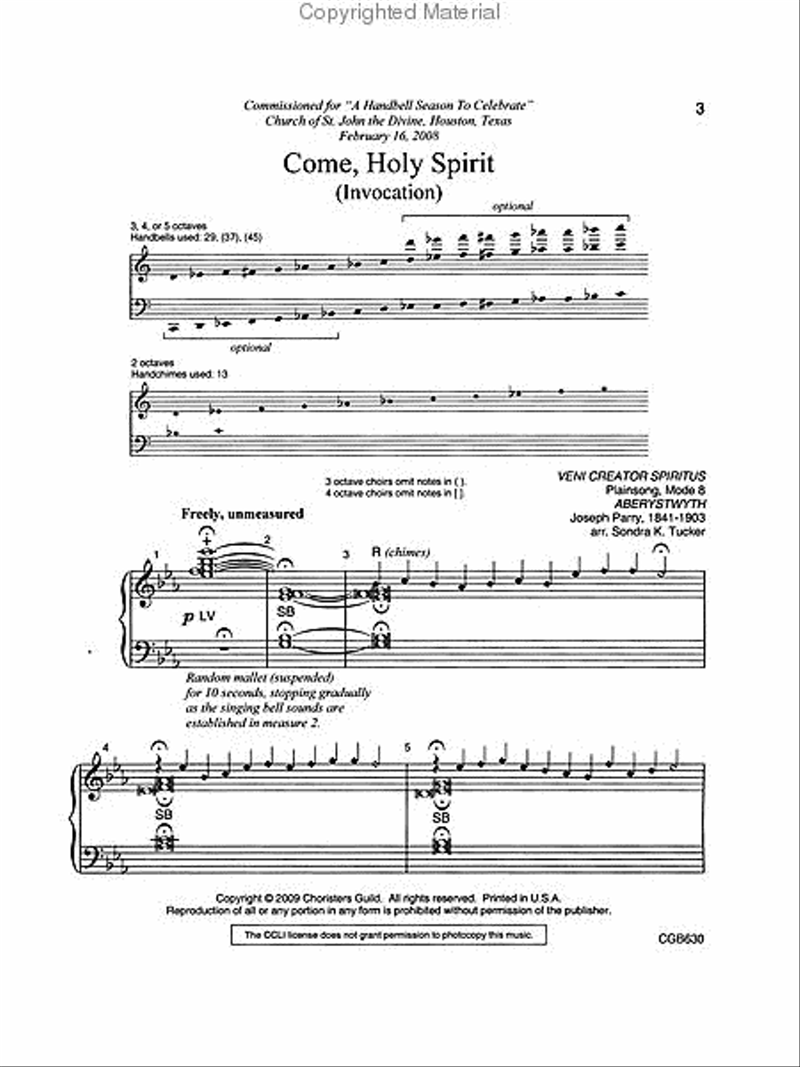 Come, Holy Spirit 5-Octaves scores gallery preview page 2