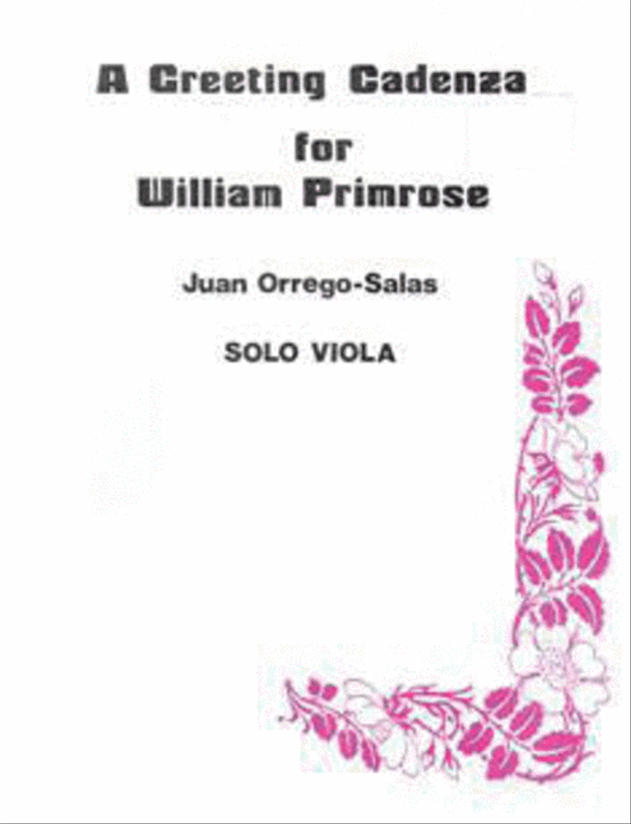 Greeting Cadenza Greeting Cadenza Viola Solo scores gallery preview page 1