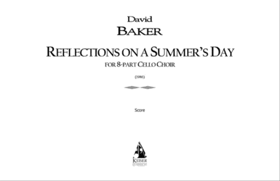 Reflections on a Summer's Day Cello scores gallery preview page 1