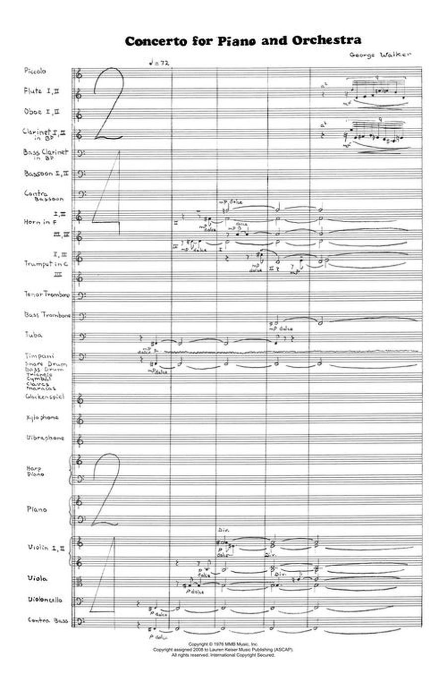 Concerto for Piano and Orchestra Orchestra scores gallery preview page 4