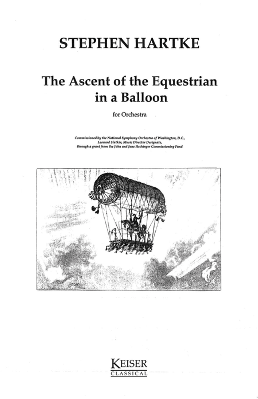 The Ascent of the Equestrian in a Balloon Orchestra scores gallery preview page 1