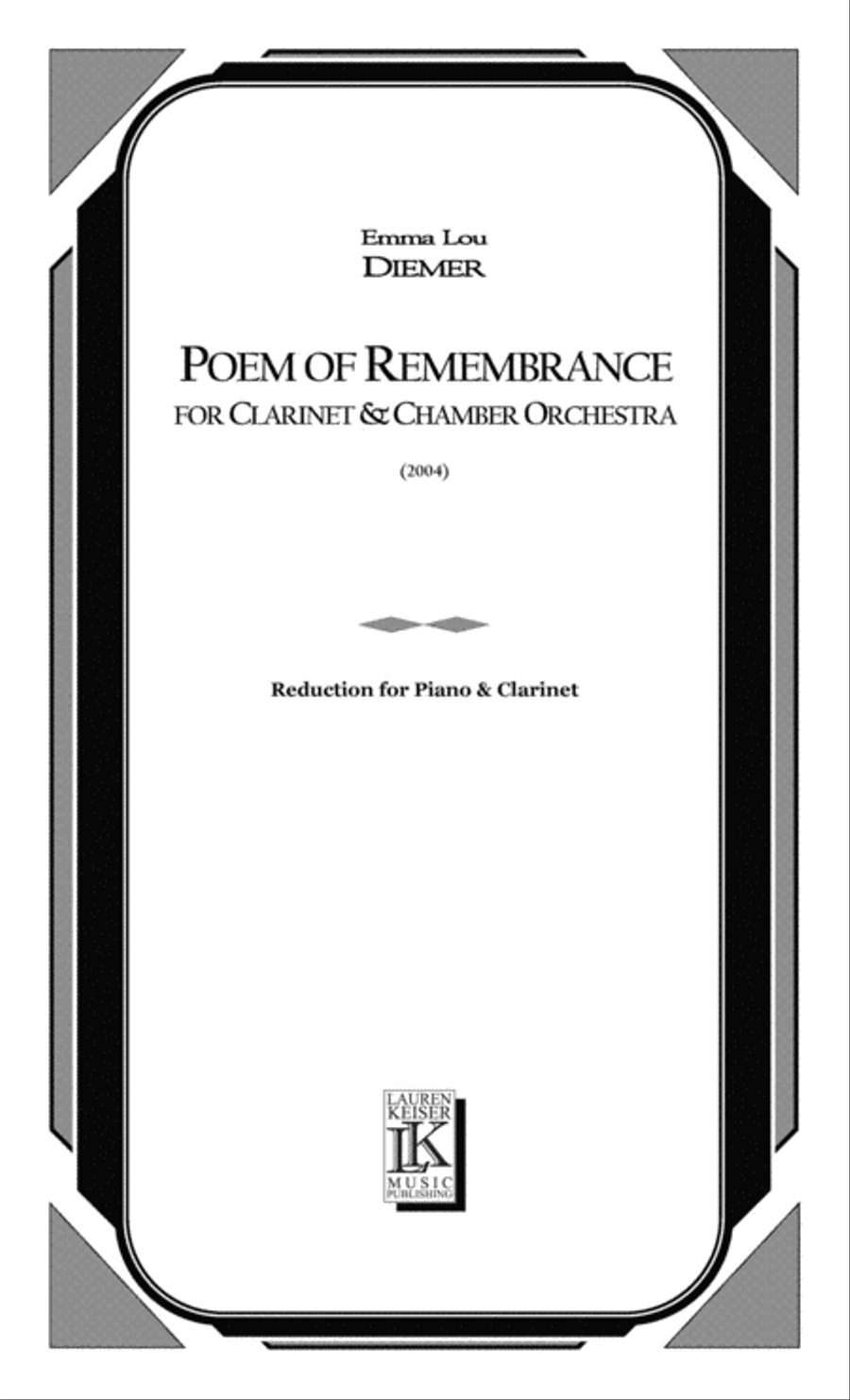 Poem of Remembrance Poem of Remembrance Clarinet Solo scores gallery preview page 1