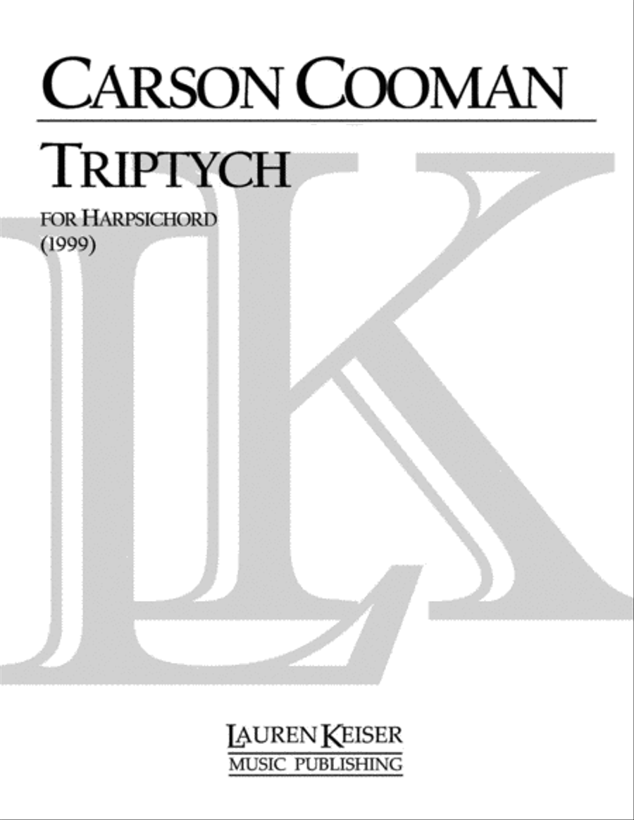 Triptych for Harpsichord Triptych for Harpsichord Harpsichord scores gallery preview page 1