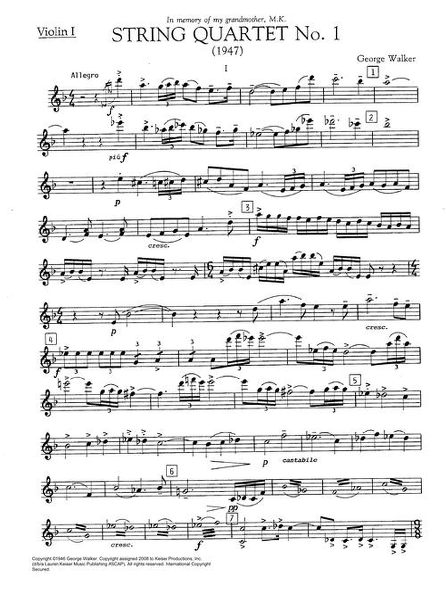 String Quartet No. 1 String Quartet No. 1 String Quartet scores gallery preview page 7