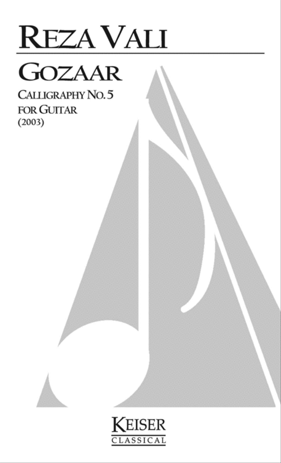 Gozaar: Calligraphy no. 5 Acoustic Guitar scores gallery preview page 1