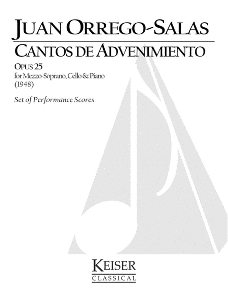Cantos de Advenimiento, Op. 25 Mezzo-Soprano Voice scores gallery preview page 1
