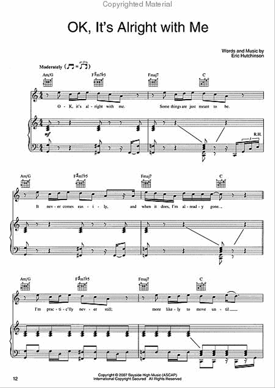 Eric Hutchinson - Sounds Like This Piano, Vocal, Guitar scores gallery preview page 2