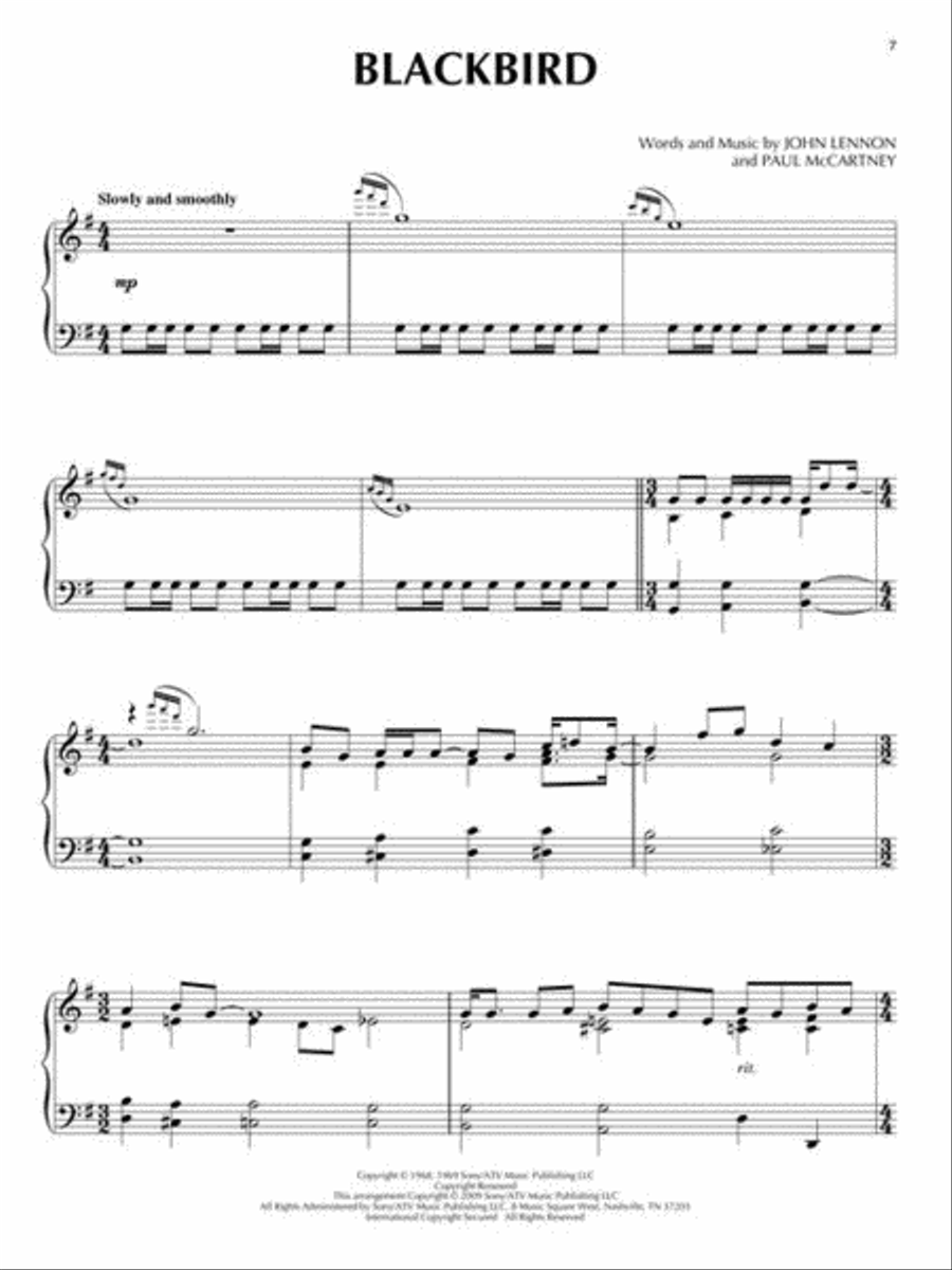 The Beatles for Solo Piano Piano Solo scores gallery preview page 6