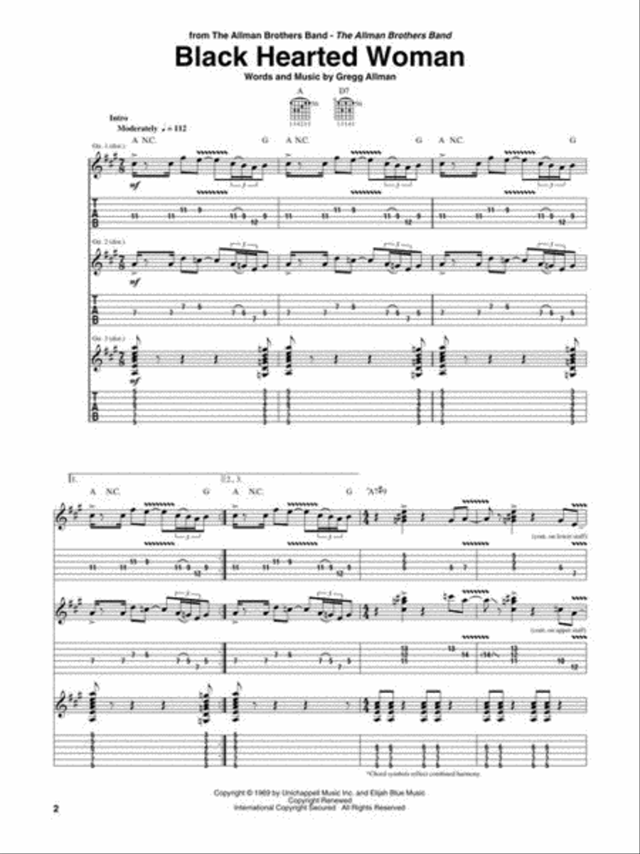 Duane Allman Guitar Anthology Electric Guitar scores gallery preview page 4