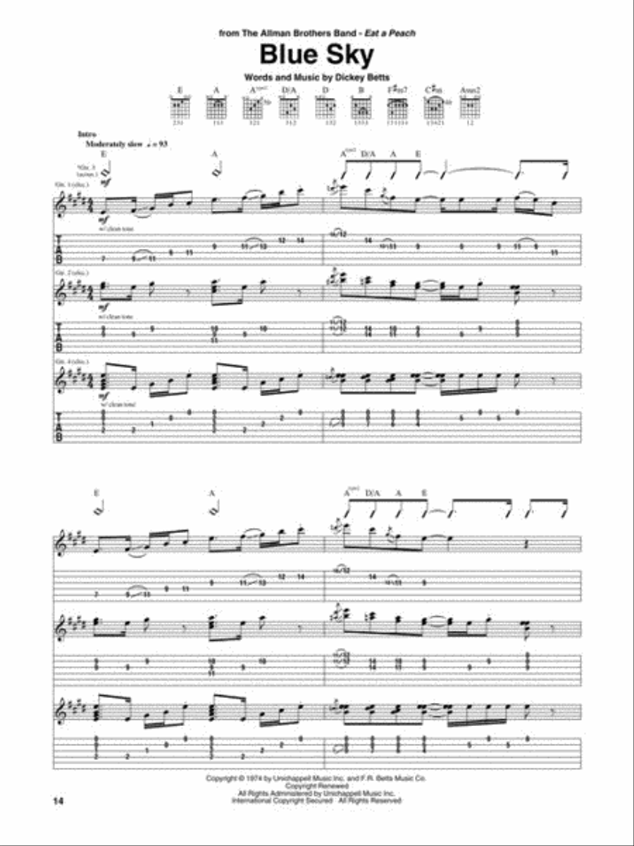 Duane Allman Guitar Anthology Electric Guitar scores gallery preview page 5