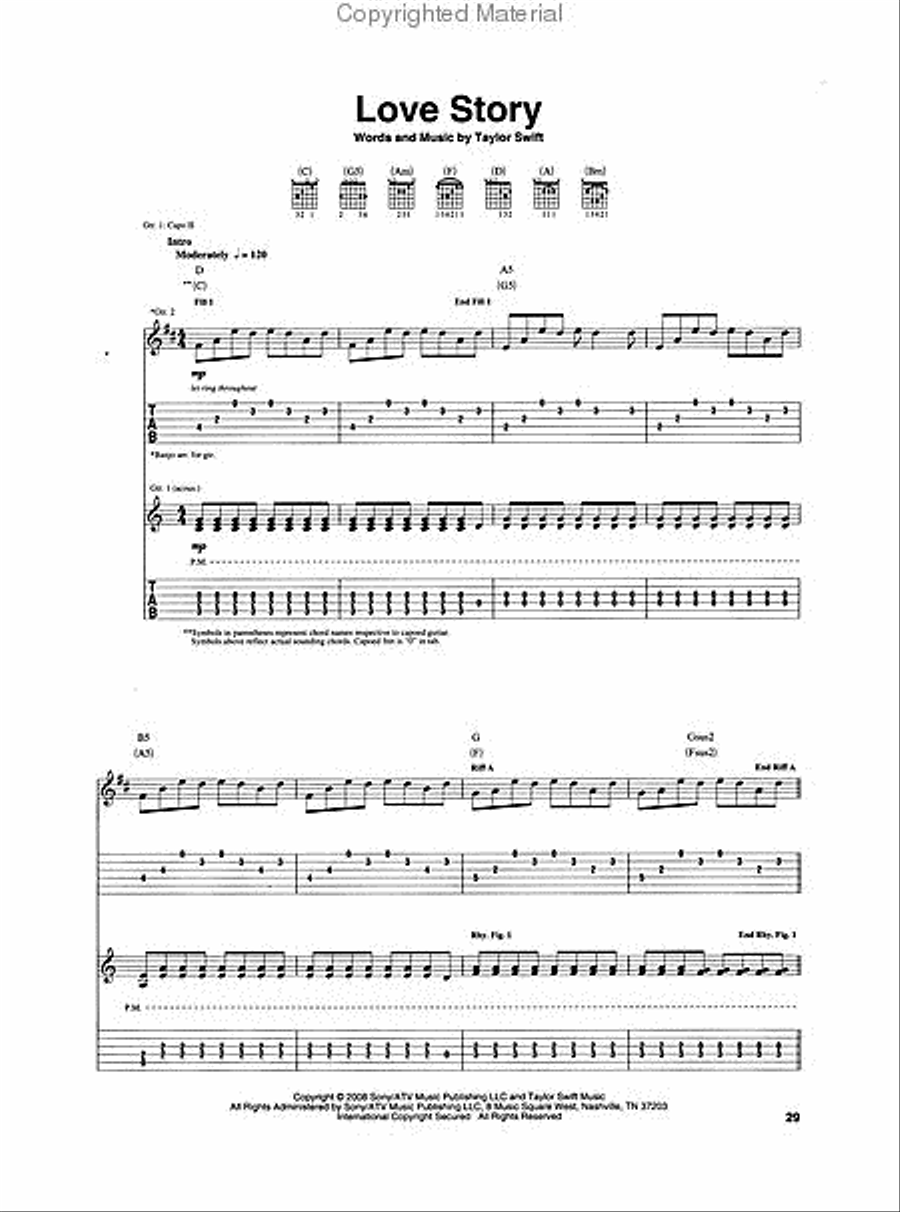 Taylor Swift - Fearless Electric Guitar scores gallery preview page 3