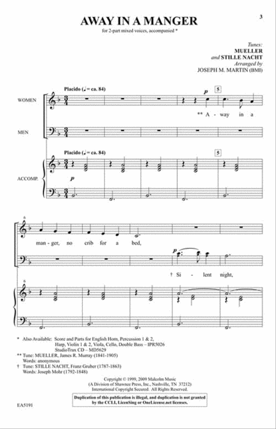 Away in a Manger Away in a Manger 2-Part scores gallery preview page 2