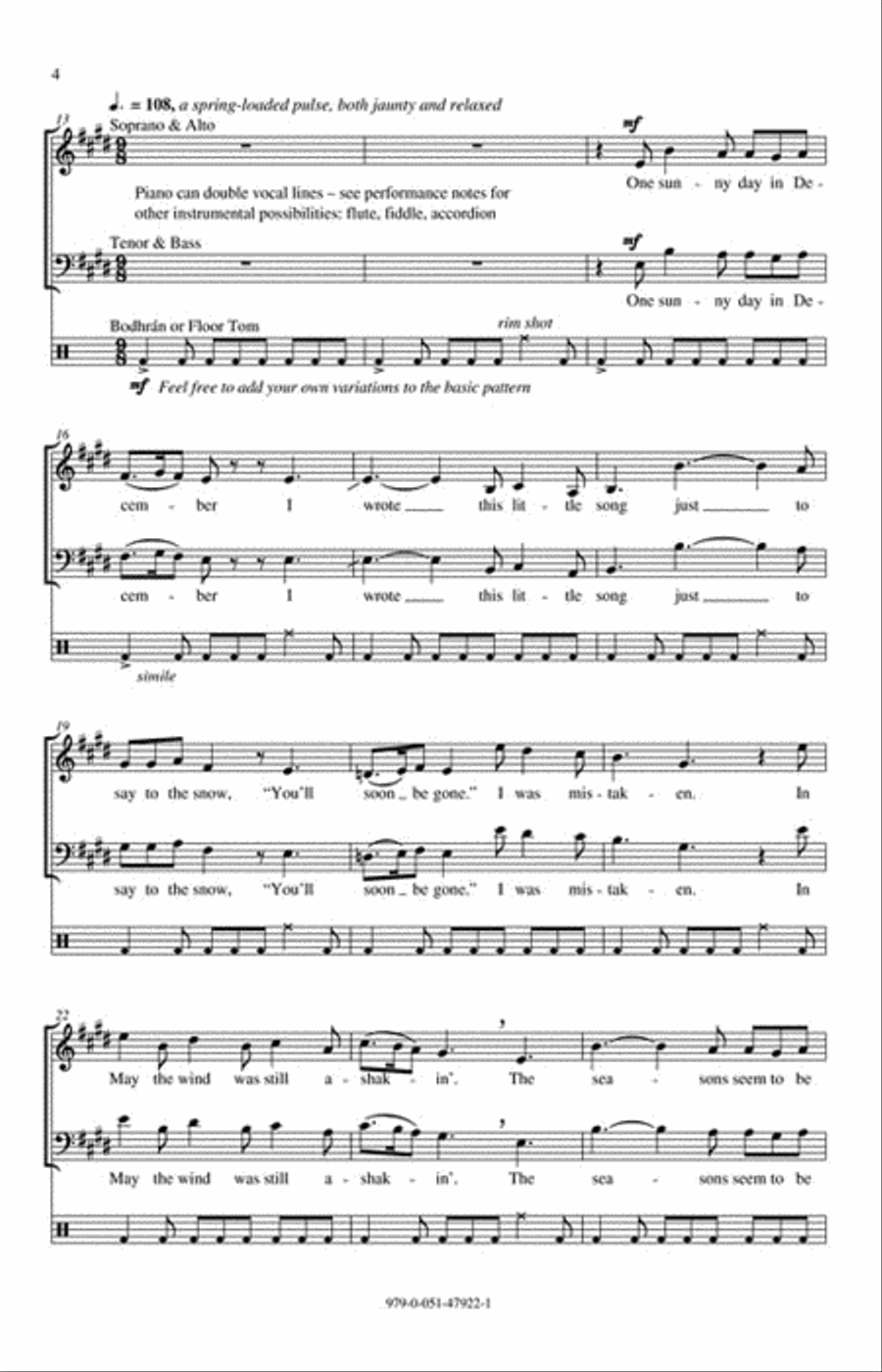 Best to Be Singing in Difficult Times 4-Part scores gallery preview page 3