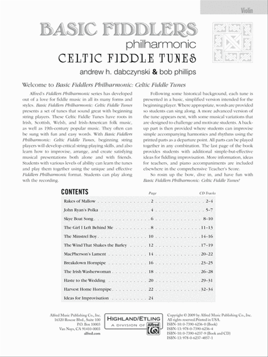 Basic Fiddlers Philharmonic Celtic Fiddle Tunes String Orchestra scores gallery preview page 2