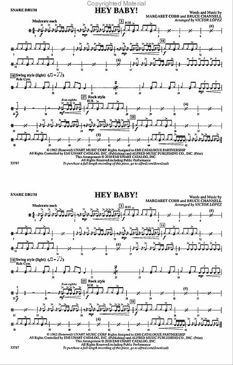 Hey Baby! (from Dirty Dancing) Marching Band scores gallery preview page 5
